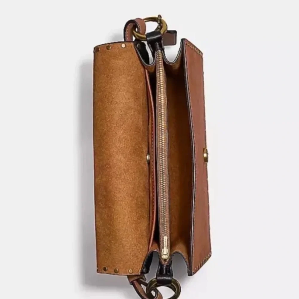 COACH C4595 Beat Shoulder Bag In Colorblock With Rivets $595 NWT - Picture 3 of 9